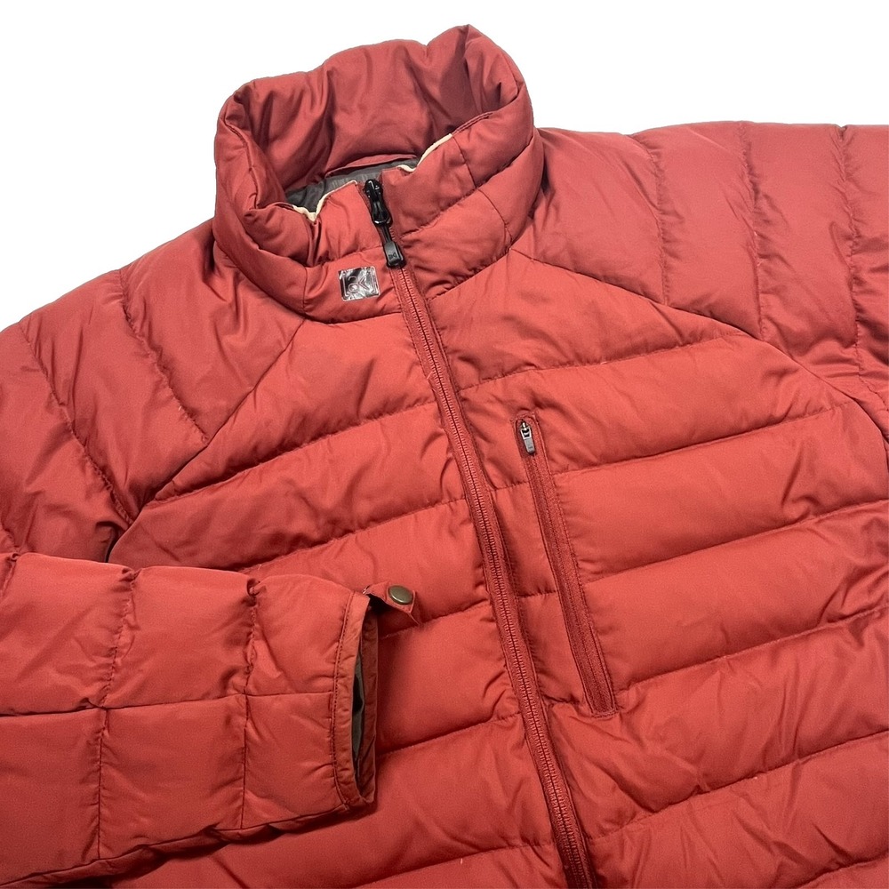 AK Burton Puffer Jacket Mens XL Red Down Insulated Pit Zips Snowboard Insulator
